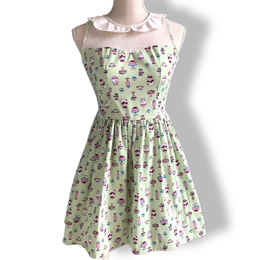 Charming Green Sleeveless Dress